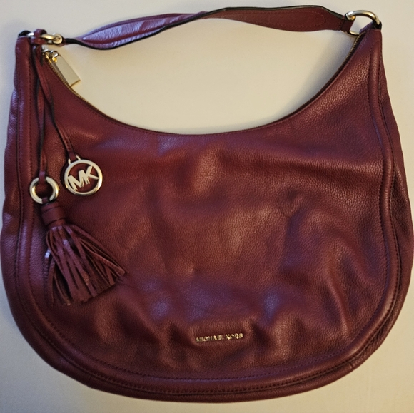 Michael Kors Wine Leather Hobo Bag - Picture 1 of 1